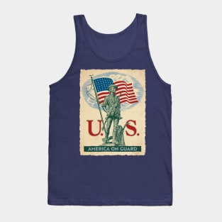 U.S. America On Guard Minuteman Poster Tank Top